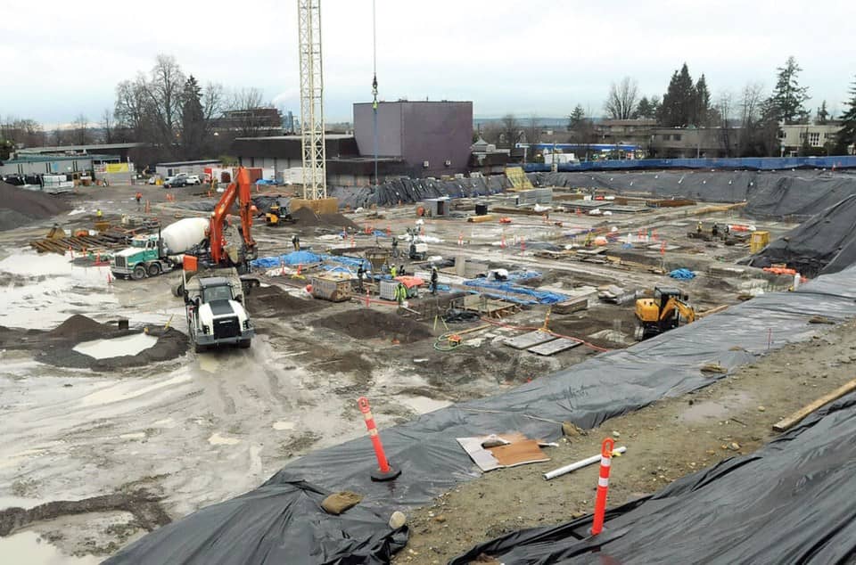 Ice Rink Construction at the Harry Jerome Rec Centre